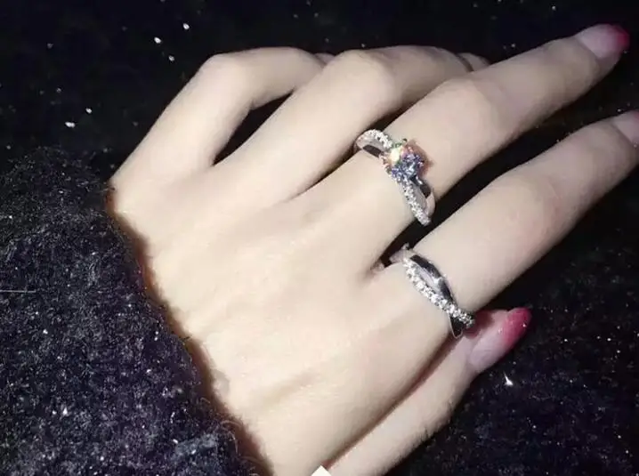 Классические модные ювелирные изделия из стерлингового серебра 925 пробы пара