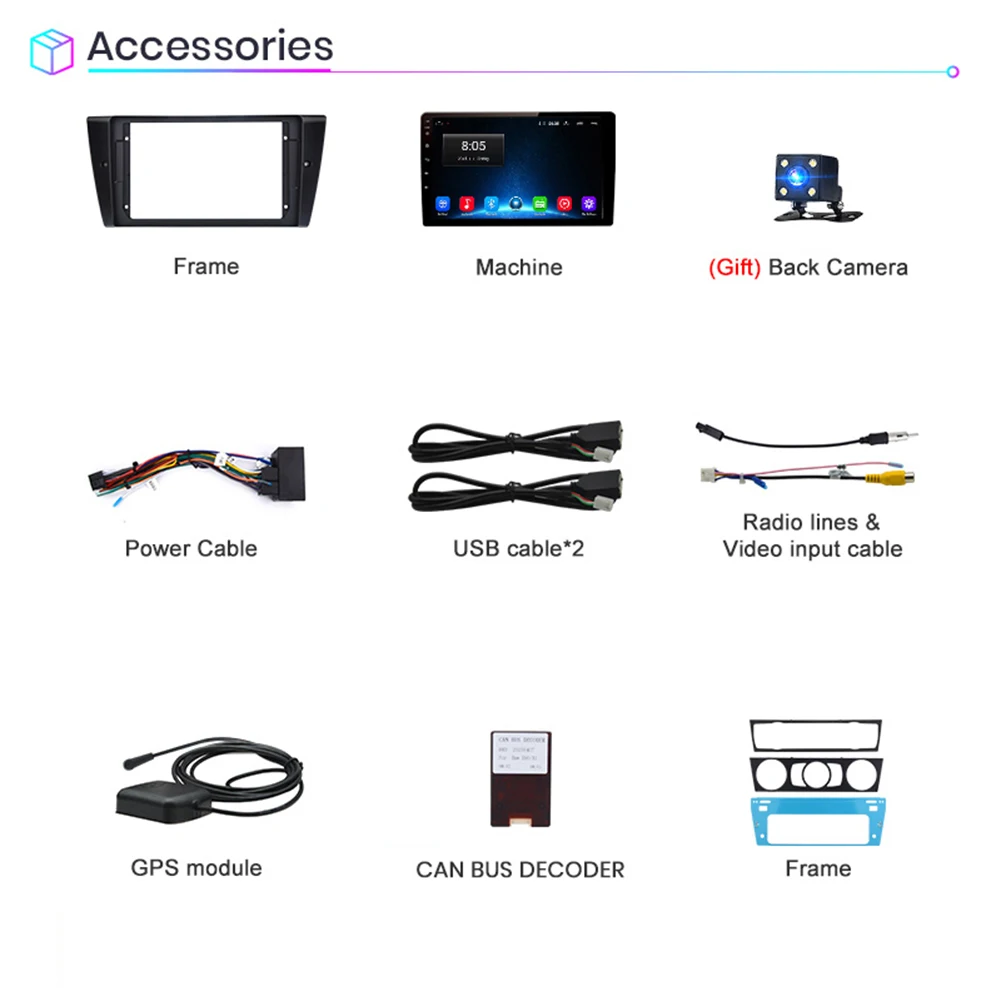 $641.25 CAR Android 10 Multimedia Radio Player For BMW E90 E91 E92 E93 3 Series GPS Navigation stereo Audio head unit 1 Din 2DIN NO DVD