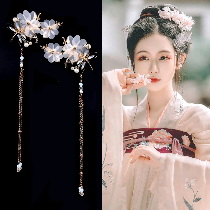 

1 Chinese style butterfly hairpin headdress, female girl hairpin hairpin, fashion hair design accessories