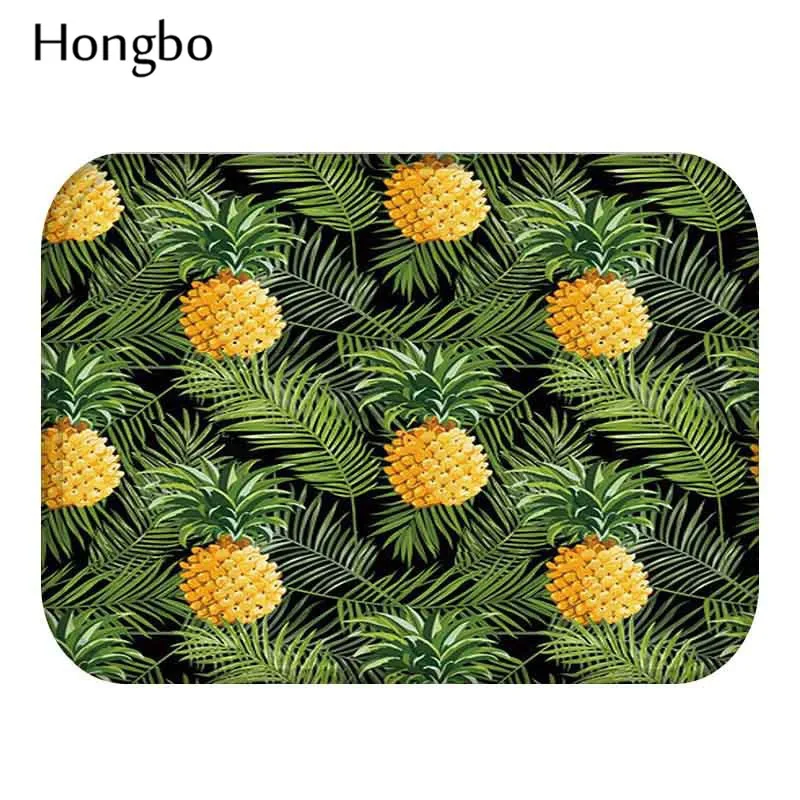 

Hongbo Tropical Cactus Monstera Pattern Anti-Slip Suede Carpet Door Mats Doormat Outdoor Kitchen Room Floor Mat Rug