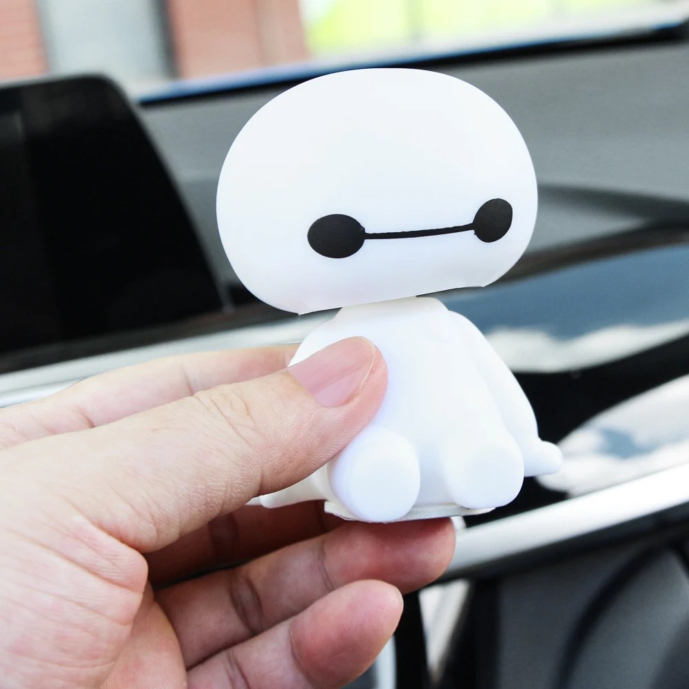 Автомобильное украшение Симпатичный робот Baymax с вращающейся головкой для Chevrolet