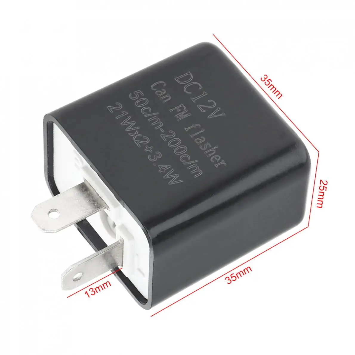 12V 2 контактный Регулируемая мотоцикла Светодиодный проблесковый маячок диод