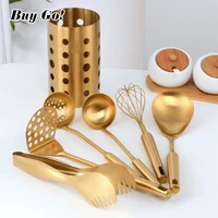 7 pcs stainless steel kitchen utensils multifunction kitchen cooking tools serving soup rice spoon baking tool diy cookware set