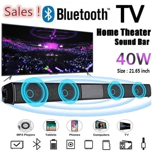 Новейшая звуковая панель 2021 года беспроводные звуковые панели Elecder с Bluetooth f или TV