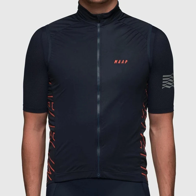 

MAAP Men bike cycling vest black Windproof waterproof vest Lightweight and breathable Jersey ropa de ciclismo pro Team clothing