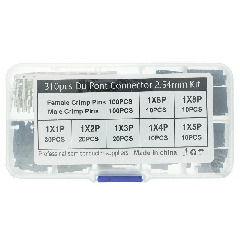 310 шт/набор провода Dupont джемпер штыревой разъем Корпус комплект мужской обжимные