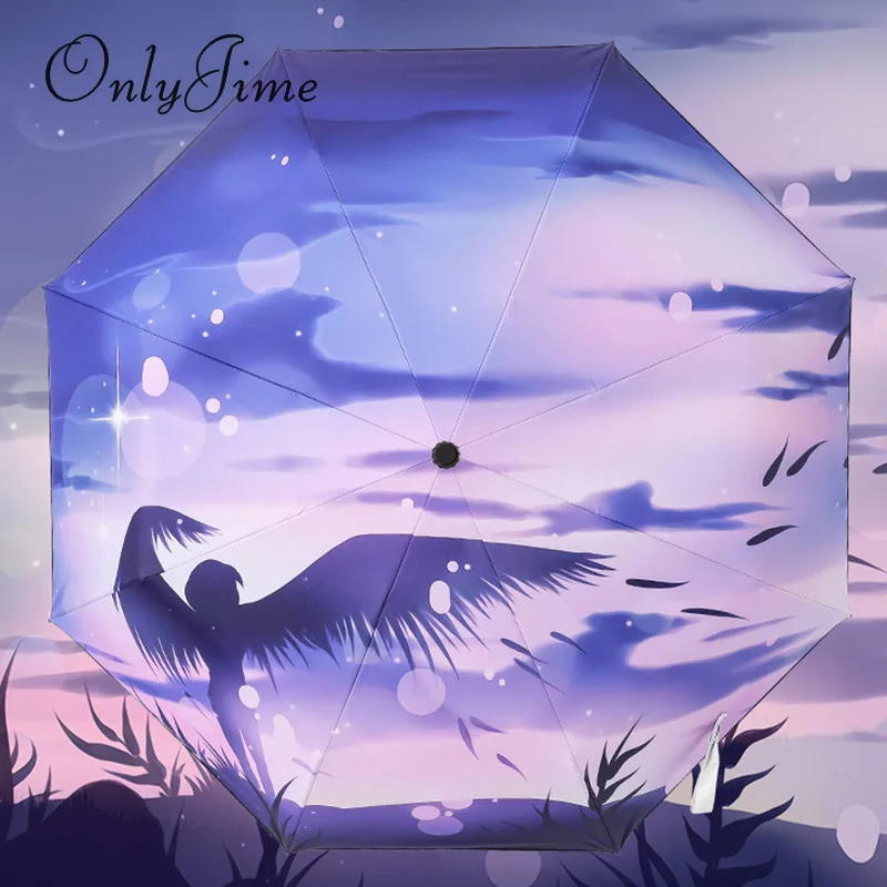 Только Jime мультфильм девушка сердце Ins зонтик маленький портативный ручной