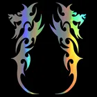 Автомобильный стикер 2x этнический Дракон модный светоотражающий предупреждающий знак Веселая наклейка на авто наклейки виниловый лазерный Стайлинг автомобиля