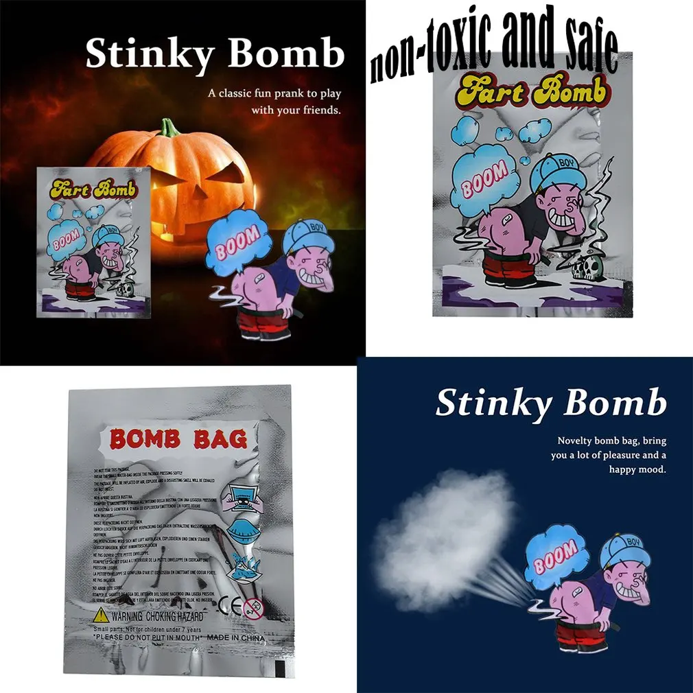 10 шт. вонючая бомба мешок игрушка дурак новинка розыгрыш кто то воняет взрывается
