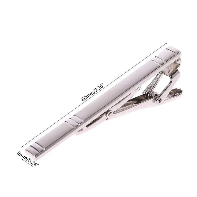 

New Chic Men's Metal Silver Tone Simple Necktie Tie Bar Clasp Clip Clamp Pin J78F