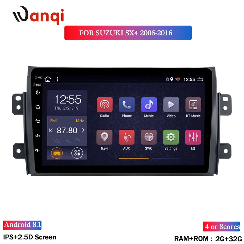 2.5D IPS экран автомобиля радио плеер для Suzuki SX4 2006 2007 2008 2011 2012 2016 1Din Android 8 1