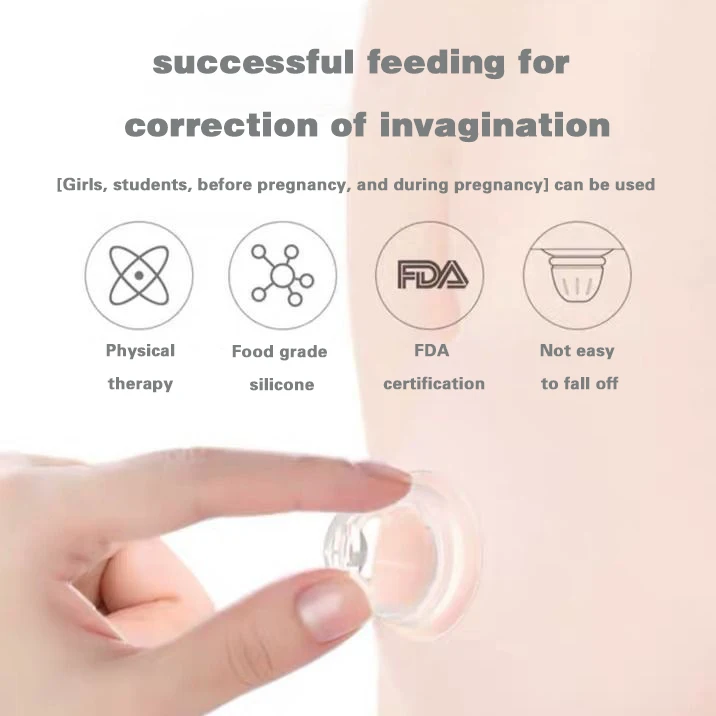 Dispositivo de correcci&oacute;n de pez&oacute;n, invertido, plano, corto, ni&ntilde;a peque&ntilde;a, mujeres embarazadas, per&iacute;odo de lactancia, retractor de pez&oacute;n, 2 paquetes-2