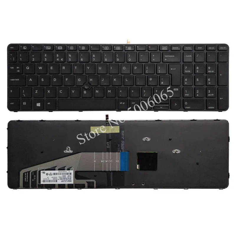 

New UK backlit laptop keyboard For HP Probook 650 G2 655 G2 450 G3 455 G3 470 G3 450 455 470 G4 black keyboard with Pointer