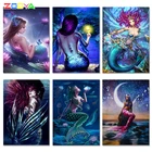 Картина 5D сделай сам из мультфильма русалка, картина из страз, полная выкладка, квадратная Мозаика из страз, принцы, картины Er079