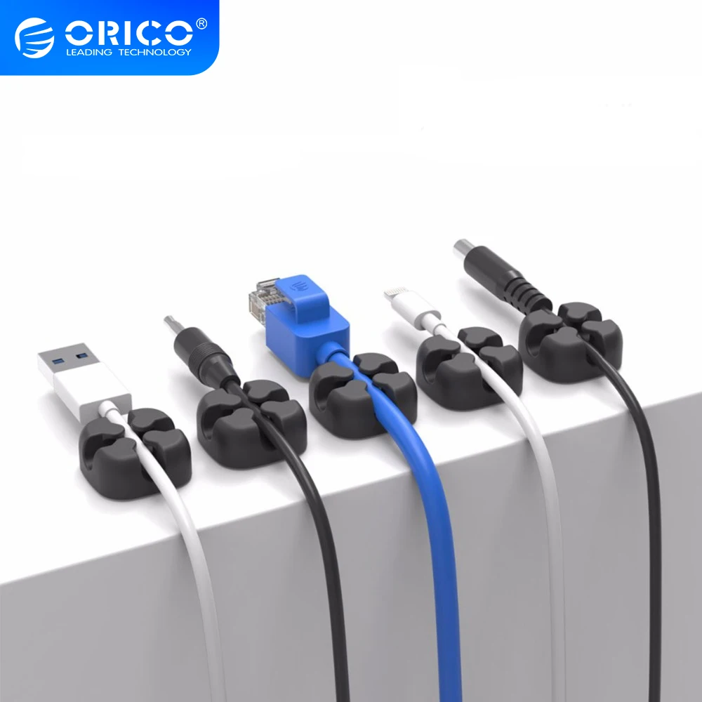 ORICO цветной Настольный кабельный зажим сматыватель органайзер HDMI USB кабель для