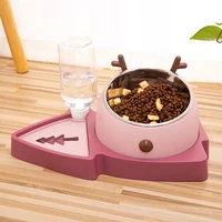 Pet Dog Cat Automatic Drinking Feeder Bowl For Dogs Drinking Water Bottle Kitten Bowls Slow Food Feeding Supplies