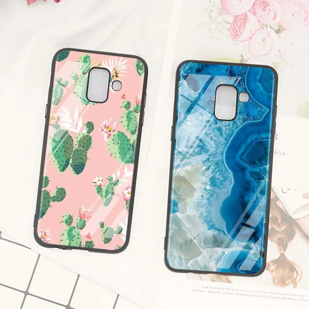 Plants Cactus Fashion For Samsung Galaxy A750 A9 A8 A7 A6 A5 A3 Plus 2018 2017 2016 Super Bright Glossy Phone Case Cover | Мобильные