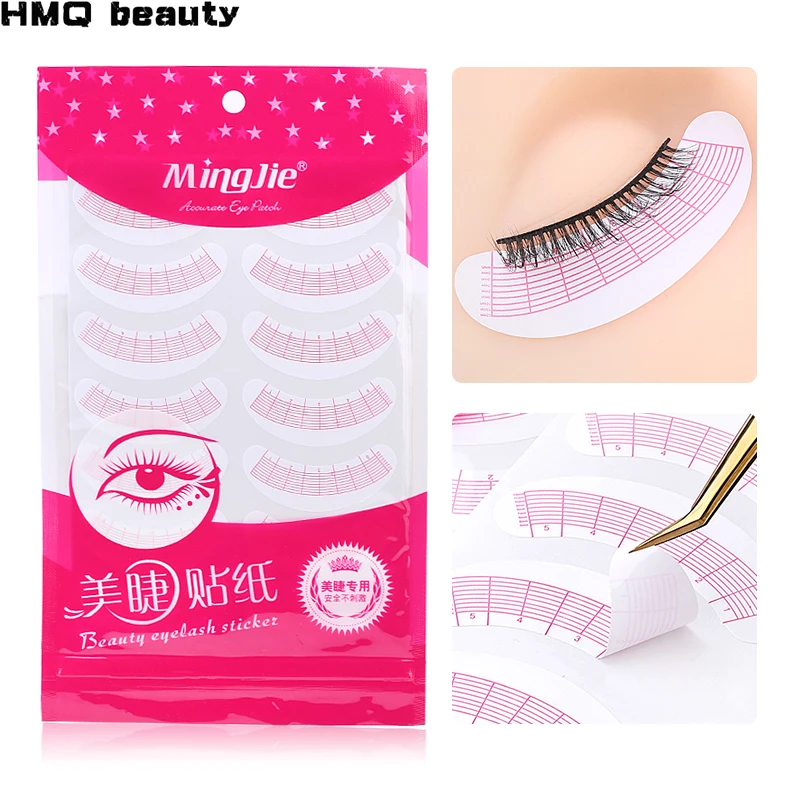 

35Pairs/pack Beauty Eyelash Stickers Eye Pads With Scale Paper Patches 3D Eyelash Under Eye Pads Lash Eyelash Extension Tool