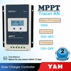 Контроллер заряда солнечной батареи EPever MPPT 40A30A20A10A, ЖК-Регулятор солнечной батареи с черной подсветкой для свинцово-кислотных литий-ионных батарей 12В 24В