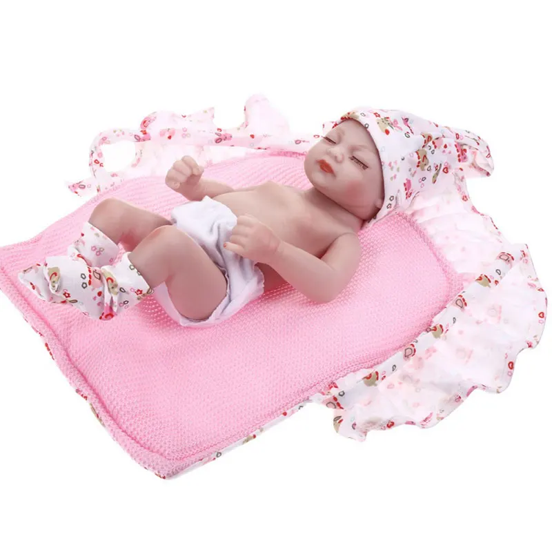 

28cm Reborn Baby Doll Toys for Girls Full Silicone Mini Twin Regeneration Doll Simulation Doll Can Bathe In The Water In-Stock
