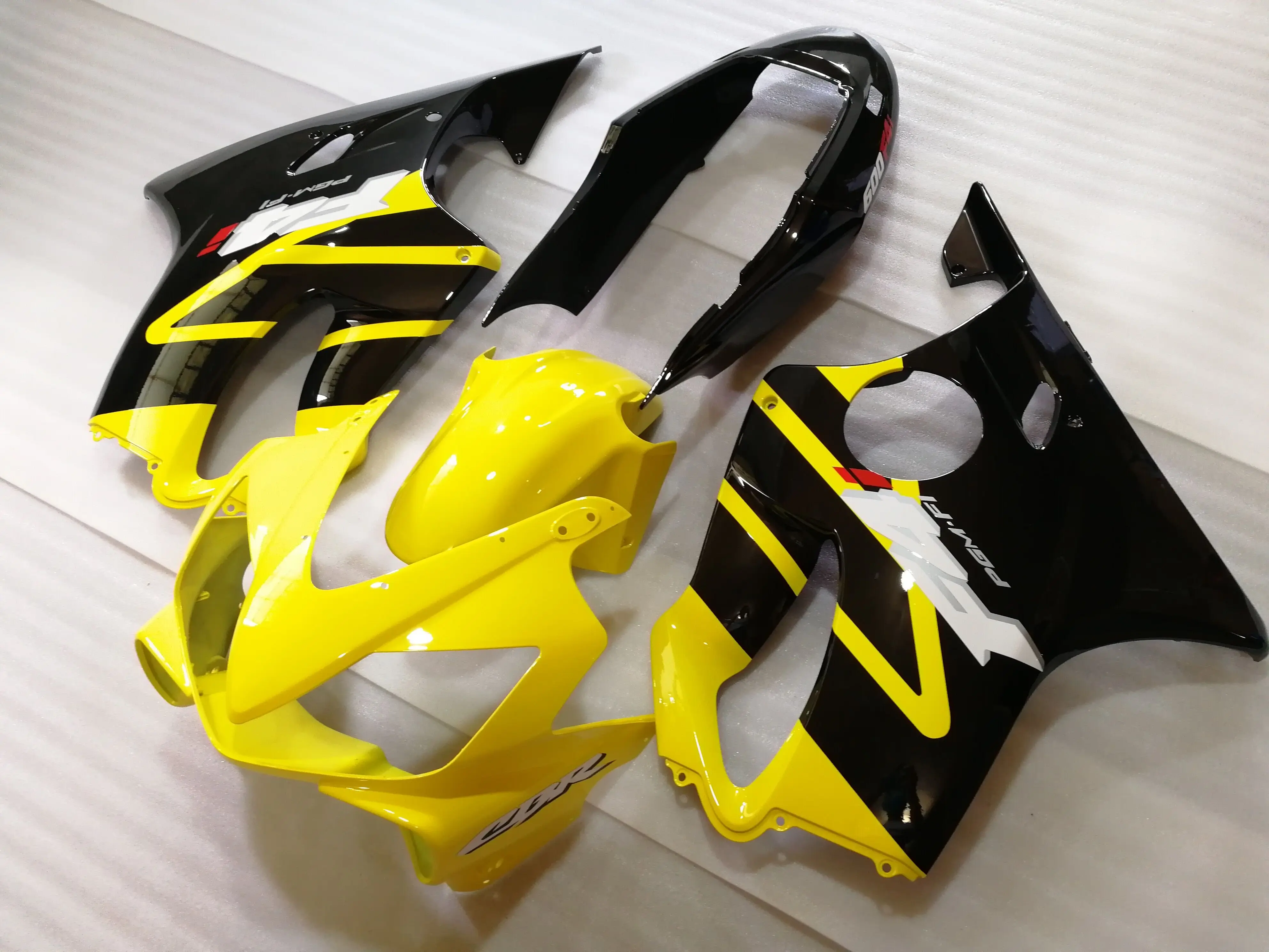 ABS Пластиковый обтекатель для Honda CBR 600 F4i 04 05 06 07 желто черные Обтекатели CBR600F4i 2004 2007