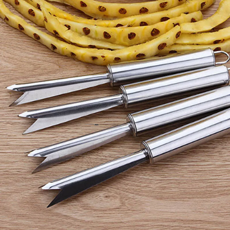 

Pineapple Knife Fruit Tools Pineapple Fork Stainless Steel Pineapple Peeler 1 Pcs Pineapple Shovel Portable Non-slip Handle