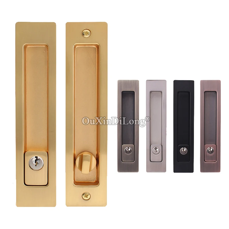 

Brand New 2PCS Invisible Hidden Sliding Pocket Door Lock for Sliding Wood Barn Door Locks for 38~50mm Thickness Doors