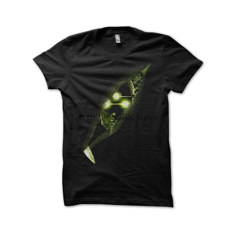 Топ с круглым вырезом Мужская футболка Splinter Cell меня зовут Сэм черные футболки для