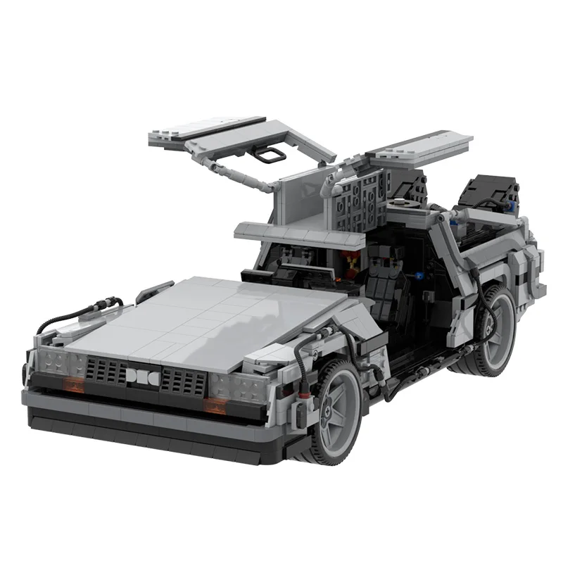 

Back the Future 1985 DeLoreaning Time Machinic Building Blocks Bricks Toys Ready Player One Vehicle Car for Kids Educational