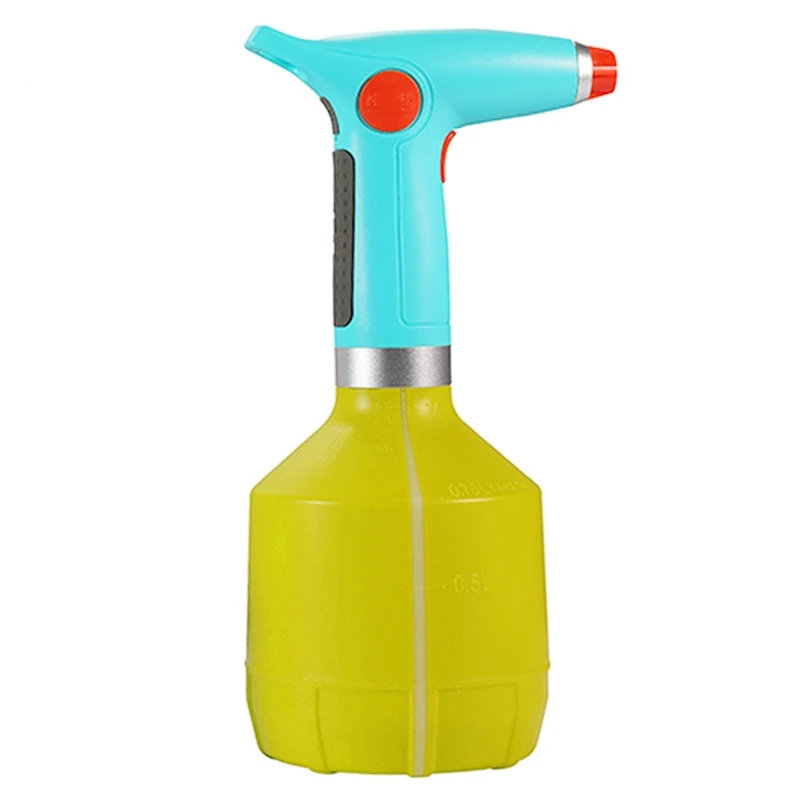 

2 Set 1000Ml USB Rechargeable Electric Spray Bottle Watering Tool for Flower Plant Blue + Black & Blue + Green