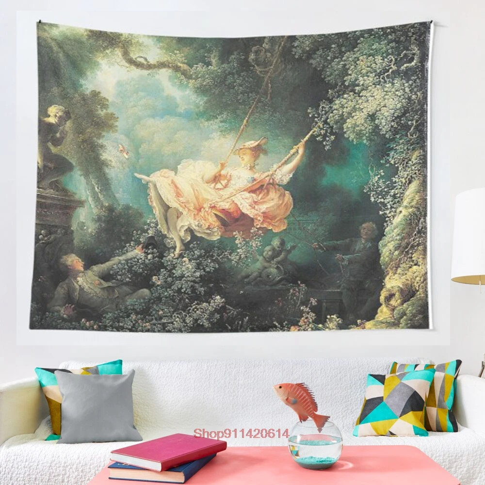 

HD The Swing tapestry Wall Tapestry Wall Hanging Wall Decor Blanket Bedding Curtain Throw