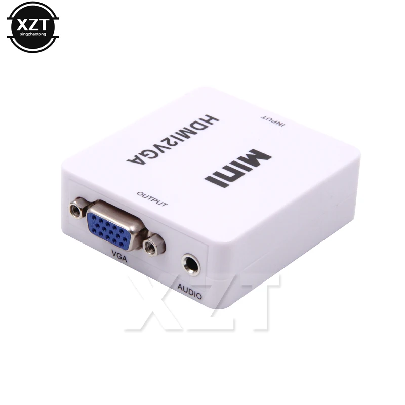 Мини-Переходник HDMI-совместимый с VGA аудиоразъем HDMI2VGA 1080P для PS4 XBOX ПК ноутбука