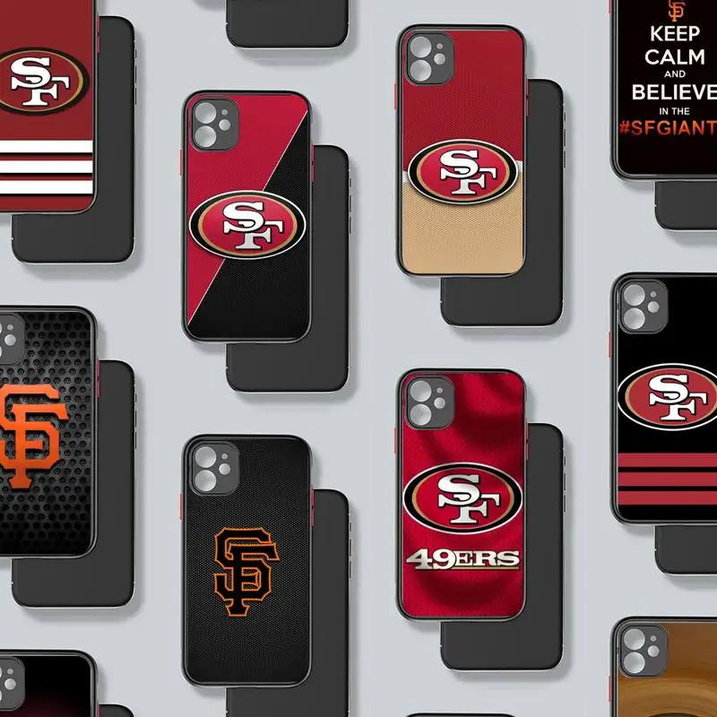 

San Francisco Giants SF Logo Phone Case Matte Transparent for iPhone 7 8 11 12 s mini pro X XS XR MAX Plus mobile bags