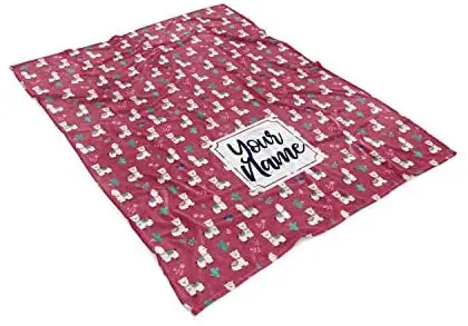 Offerte Coperta Da Tiro In Pile Con Motivo A Lama In Alpaca Personalizzato Per Bambini-ragazze Neonati Neonati Alpaca Lama Carina O Perfetta Come Regalo
