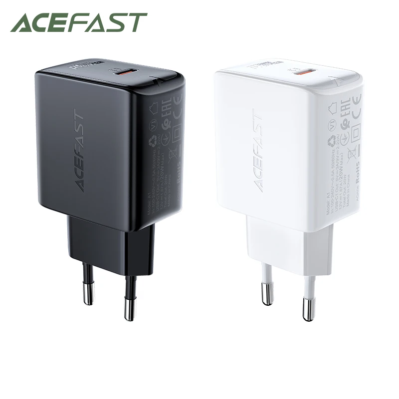 

ACEFAST EU/US/UK PD20W USB C Adapter Fast Charging Charger For iPhone 13 12 Pro Max QC3.0 Mobile Phone Charger For iPad MatePad
