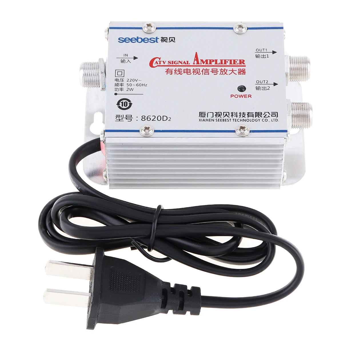 Усилитель ТВ сигнала 1 в 2 выхода CA 20 дБ регулируемый кабель сплиттер для 45 860 МГц