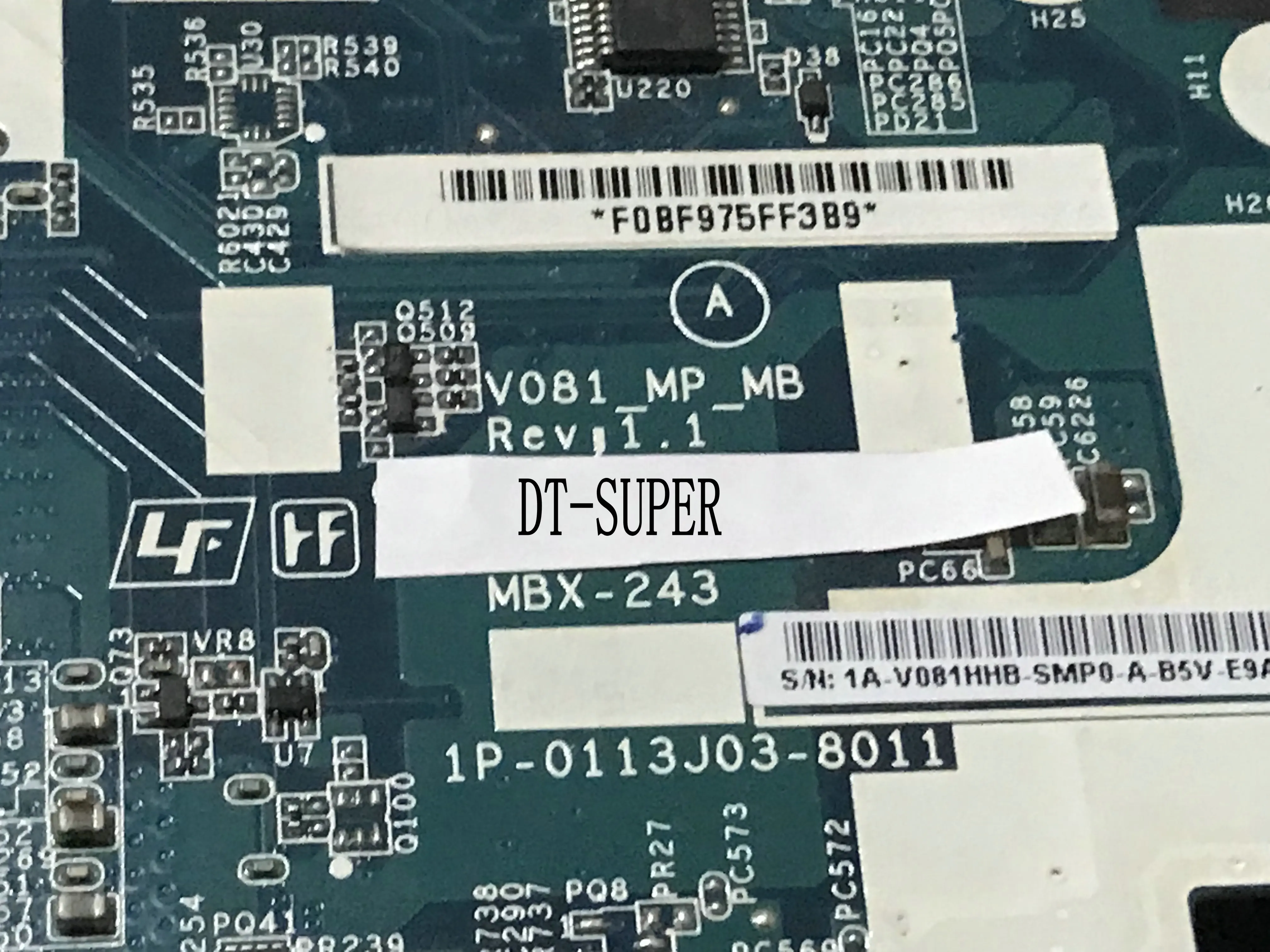 

FAST SHIPPING TESTED OK V081_MP-MB MBX-243 REV: 1.1 LAPTOP MOTHERBOARD For SONY VPCF23 SERIES GT540M 1GB (NO FIT REV : 1.2))