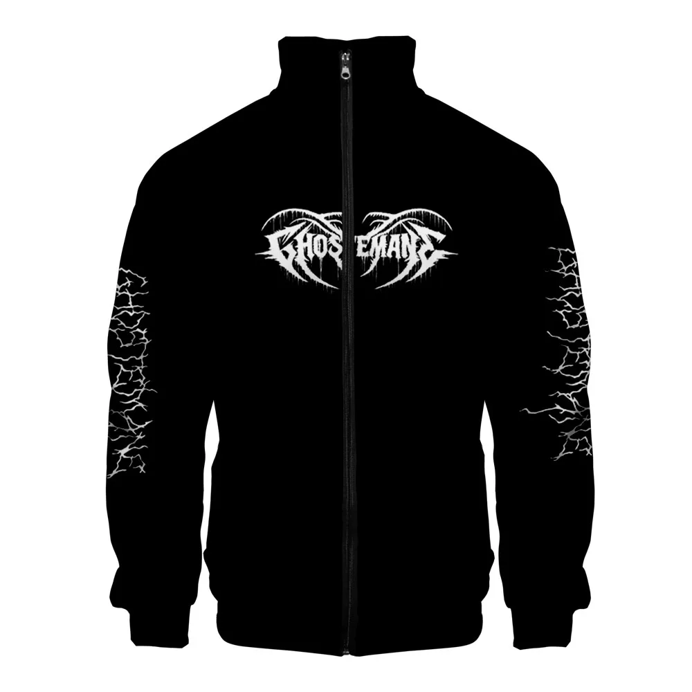 

New Ghostemane Blackmage World Tour Rock Music Logo 3D Print Long Sleeve Zipper Stand-Up Sweatshirt Men / Women Casual Clothing