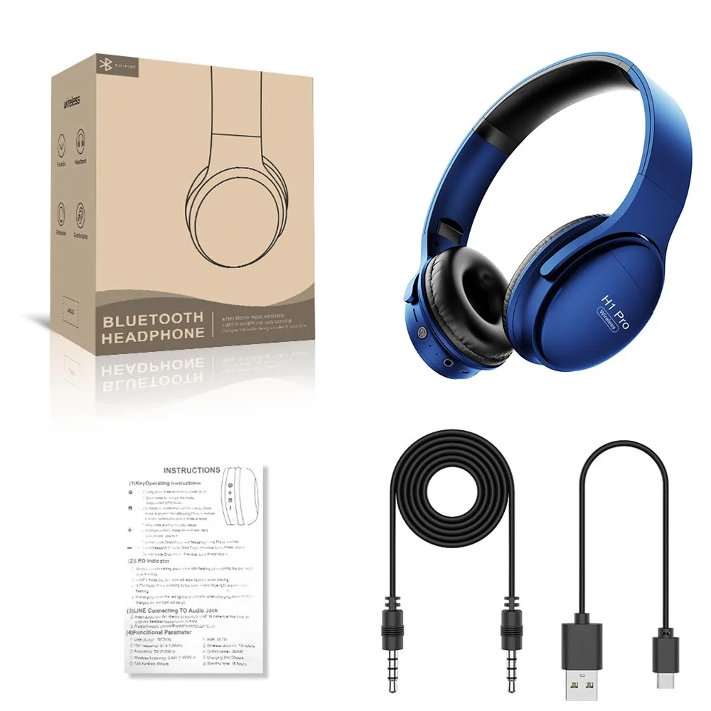 H1 Pro Bluetooth Наушники Hi-Fi стерео беспроводные наушники игровые гарнитуры с