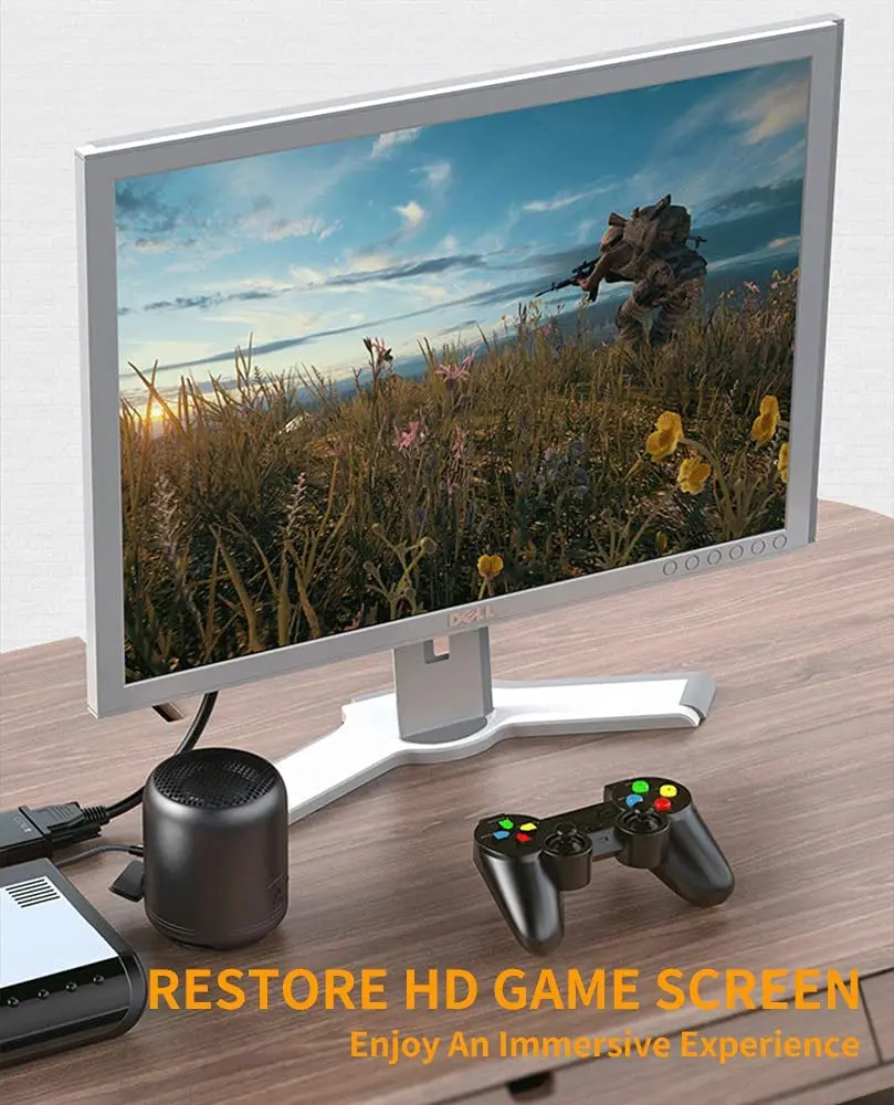 Адаптер HD-VGA позолоченный Переходник HDMI штекер-гнездо VGA Поддержка компьютера