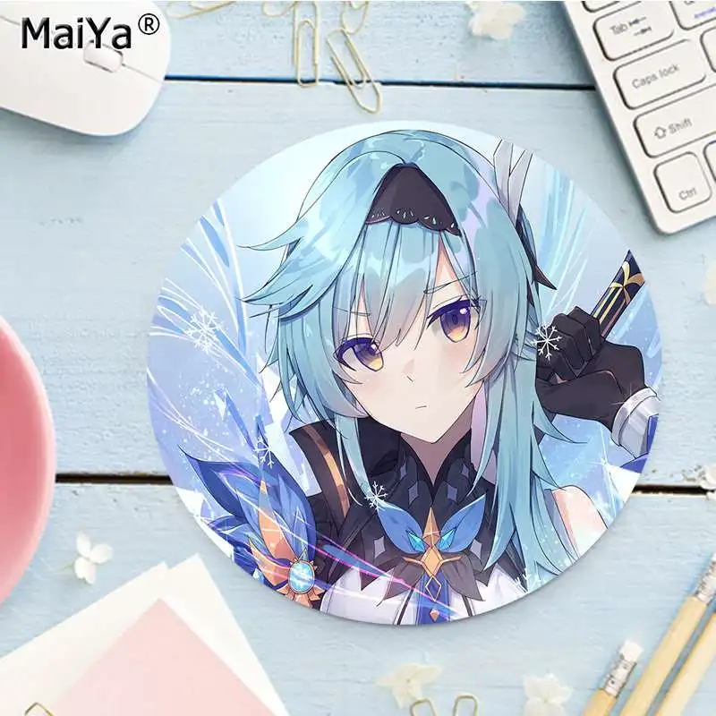 

MaiYa Cool New Anime Game Genshin Impact Eula Durable Rubber Mouse Mat Pad gaming Mousepad Rug For PC Laptop Notebook