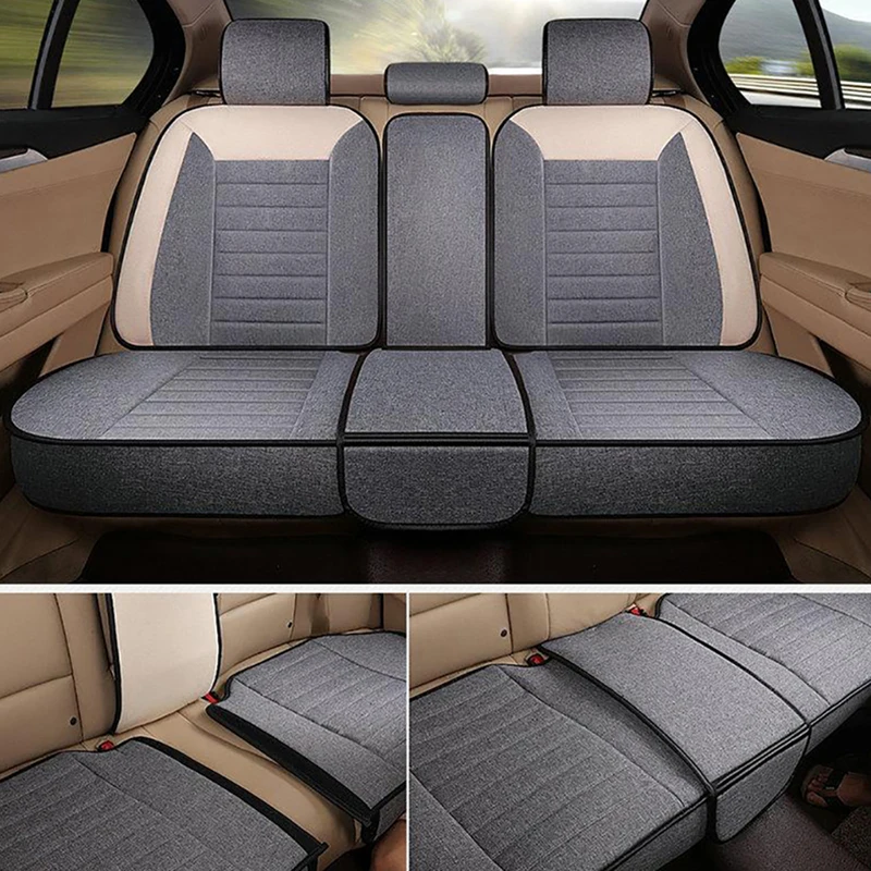 Универсальные льняные чехлы на сиденья автомобиля kalaisike для всех моделей Citroen c5 c3