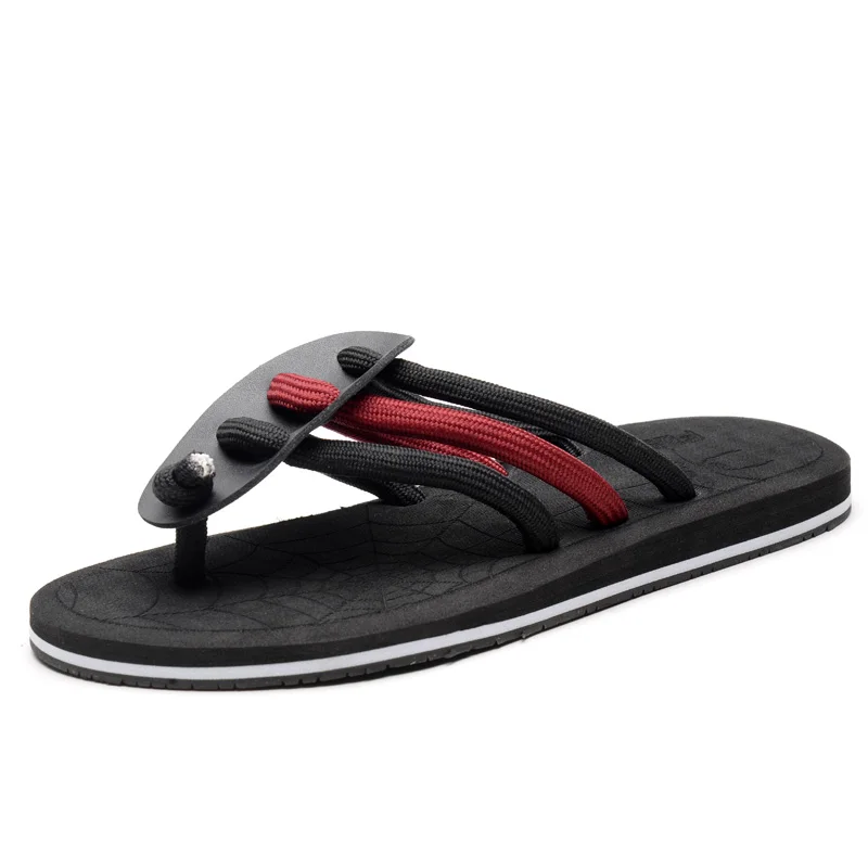 Новые летние мужские тапочки ручной работы прочные противоскользящая обувь