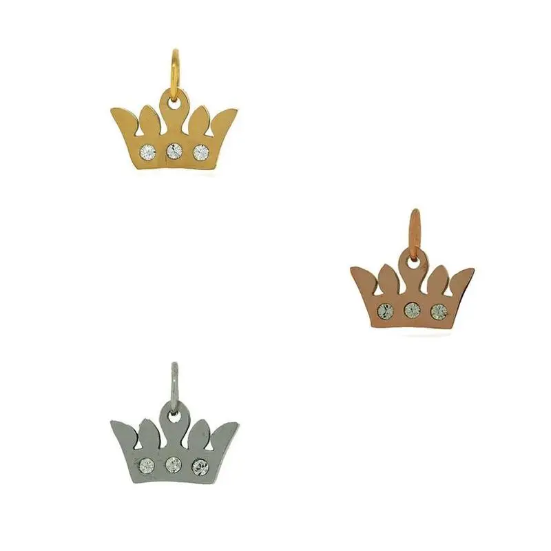 Волшебная рыбка модная Корона из нержавеющей стали Мини Подвеска ювелирные