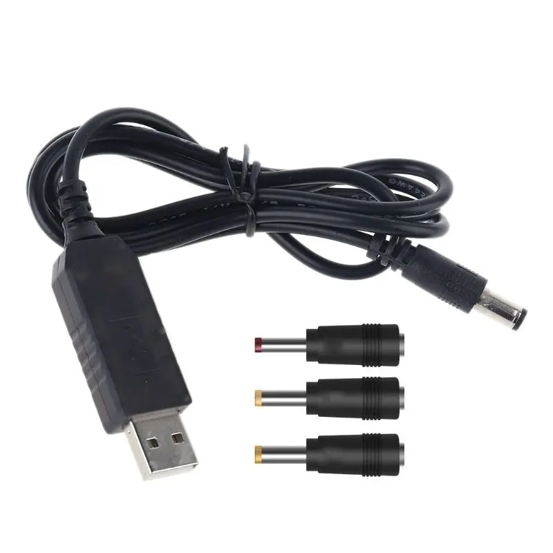 QC 3 0 USB к DC 5V 12V регулируемое напряжение шаг вверх 2 5/3 5/4 0/5 5 мм кабель питания для WiFi