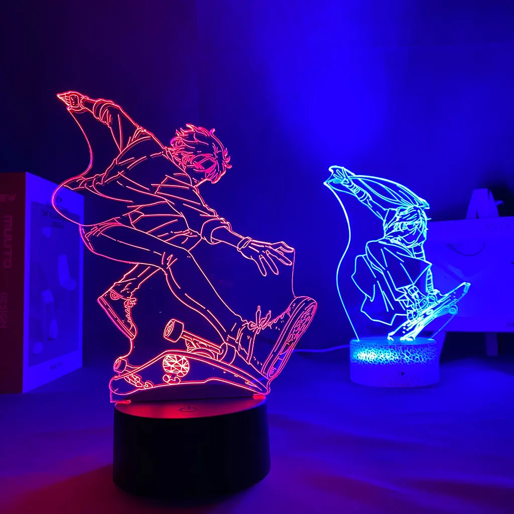 

Led Panel Lights Anime SK8 The Infinity Reki X Langa for Bedroom Decor Night Light Kids Brithday Gift Manga Room Desk 3d Lamp