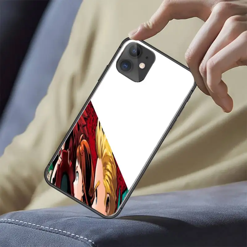 

Cartoon My hero of the Academy Anime Phone Case Tempered glass For iphone 5C 6 6S 7 8 plus X XS XR 11 PRO MAX