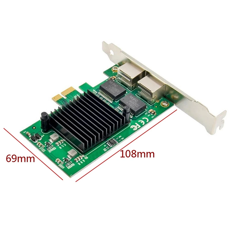 PCI-E X1 гигабитный Ethernet-порт сетевая карта 1000M PCIe двойной электрический порт RJ45 82575EB