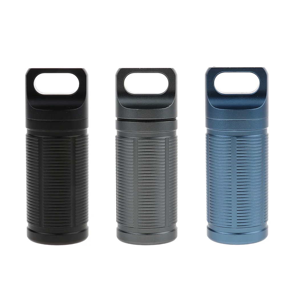 

Waterproof Aluminum Alloy Medicine Pill Container Box Bottle Case Holder 84mm X