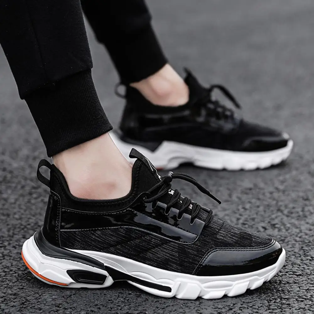 Мужские кроссовки из дышащего трикотажа повседневные для баскетбола модные 40J2